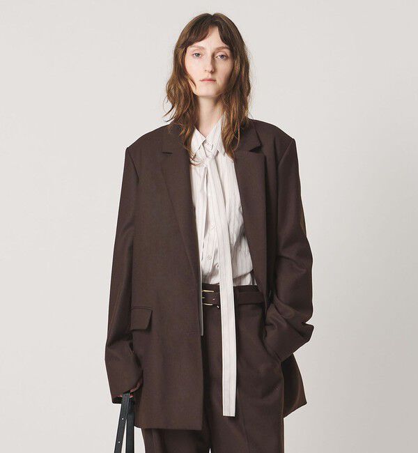 AEWEN MATOPH「＜AEWEN MATOPH＞パワーショルダー ジャケットコート」|テーラードジャケット|DK.BROWN