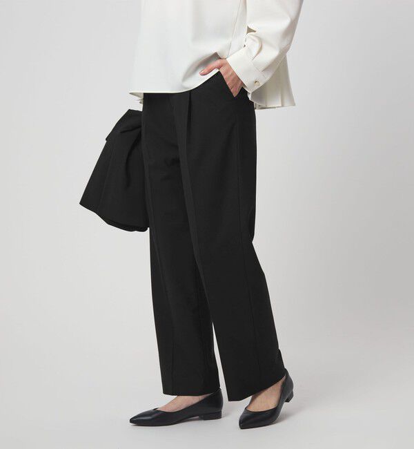 UNITED ARROWS green label relaxing「［size SHORT/TALLあり］カチリラ ストレート パンツ ブラック」|スラックス|