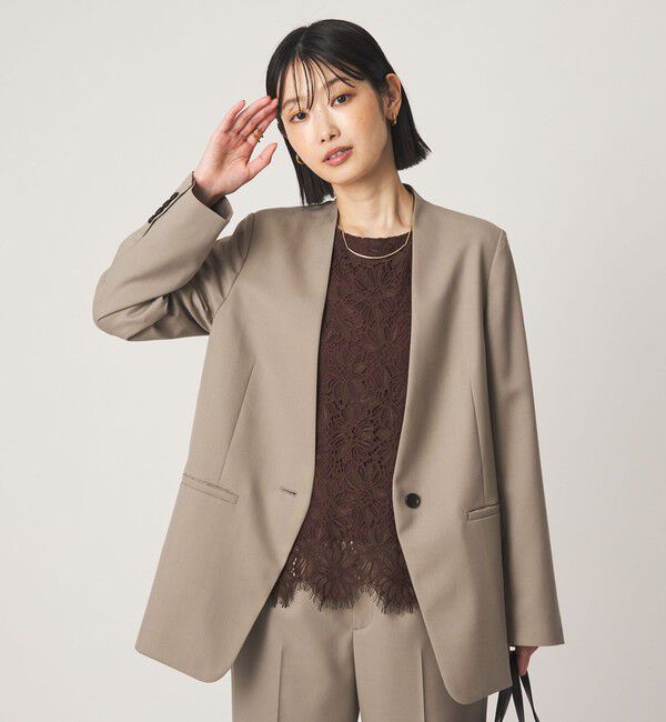 UNITED ARROWS green label relaxing「［size SHORT/TALLあり］Greed グリード ノーラペル ジャケット ウォッシャブル」|ノーカラージャケット|MOCA