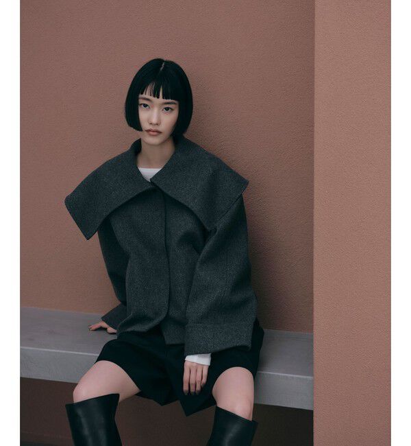EMMEL REFINES「＜EMMEL REFINES＞EM ビッグカラー ショートコート」|その他|