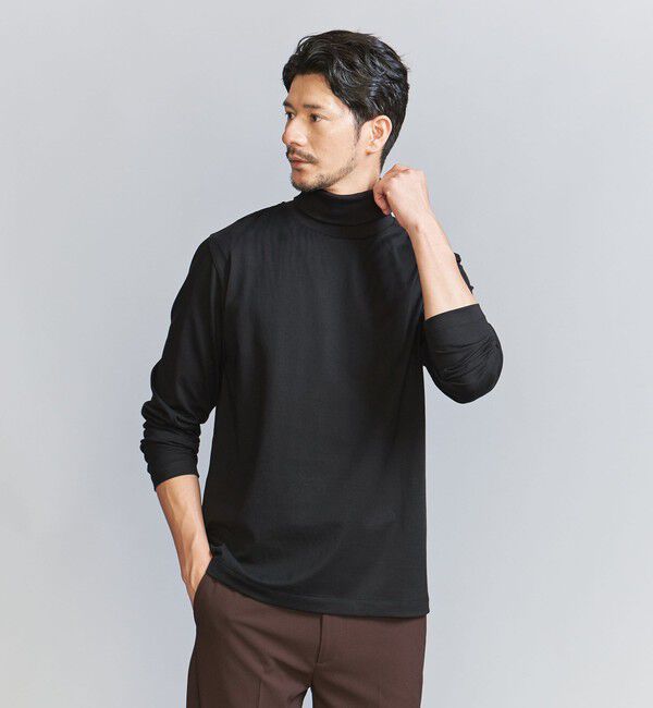 BEAUTY&YOUTH UNITED ARROWS「【WEB限定 WARDROBE SMART】 クリア ガスコットン タートルネック カットソー【抗菌・防臭】」|Tシャツ・カットソー|