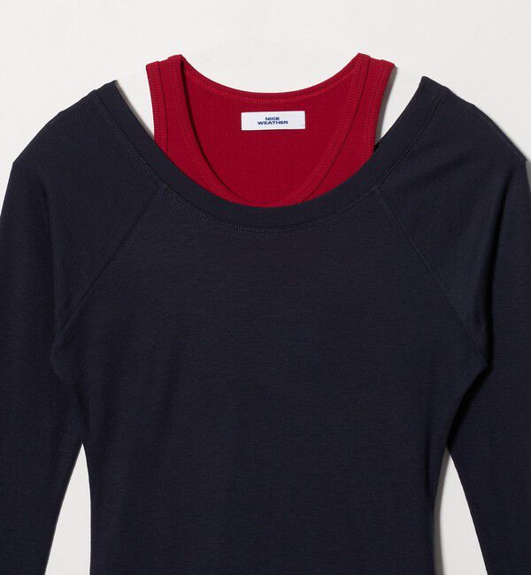 NICE WEATHER「＜NICE WEATHER＞レイヤード カットソー」|Tシャツ・カットソー|