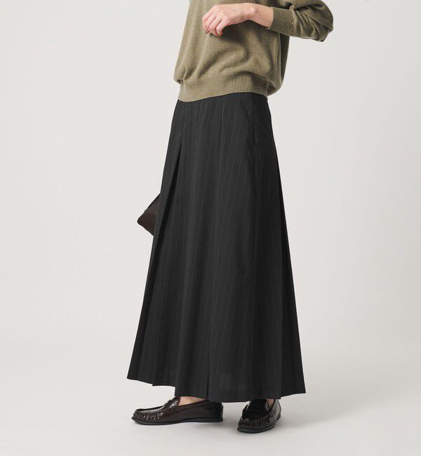 BEAUTY&YOUTH UNITED ARROWS「ソリッド＆ストライプ ワイドプリーツスカート」|スカート|