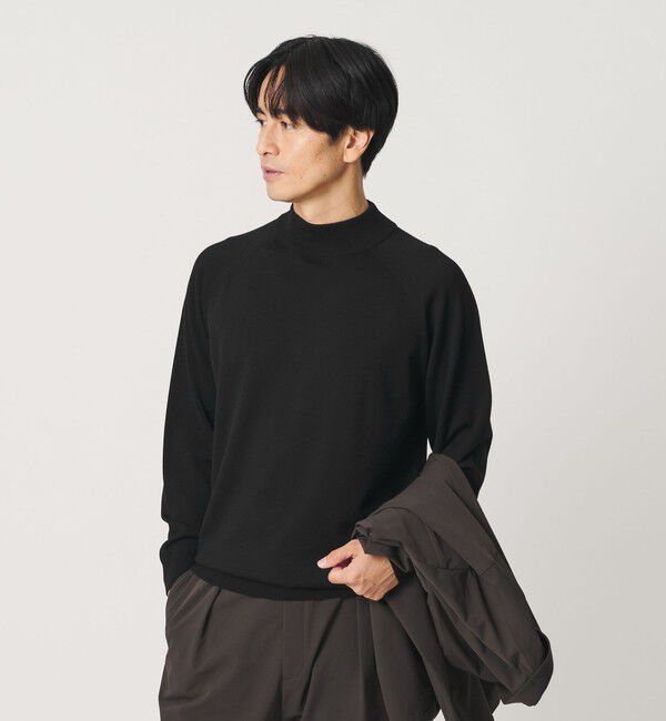 BEAUTY&YOUTH UNITED ARROWS「SUPER130 ウール タートルネック ニット ウォッシャブル」|ニット・セーター|BLACK