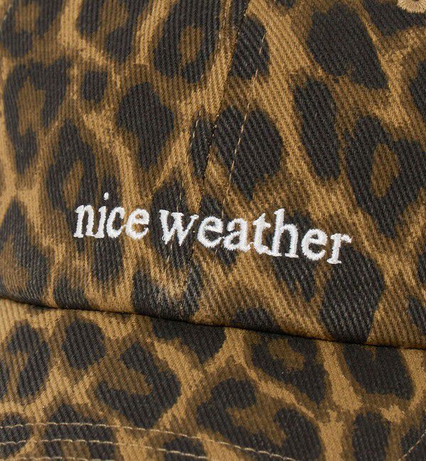 NICE WEATHER「＜NICE WEATHER＞レオパードプリント ロゴ キャップ」|キャップ・キャスケット|