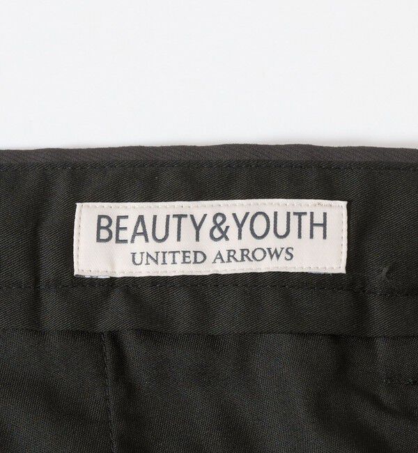 BEAUTY&YOUTH UNITED ARROWS「カルゼ ナイロン 1プリーツ テーパード パンツ NO.10」|チノ|