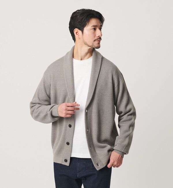 BEAUTY&YOUTH UNITED ARROWS「【WEB限定 WARDROBE SMART】ウォッシャブル ショールカラー カーディガン」|カーディガン|