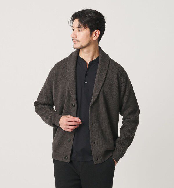 BEAUTY&YOUTH UNITED ARROWS「【WEB限定 WARDROBE SMART】ウォッシャブル ショールカラー カーディガン」|カーディガン|