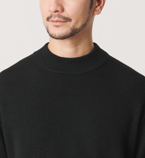 BEAUTY&YOUTH UNITED ARROWS「【WEB限定 WARDROBE SMART】マシーンウォッシャブル ウールミックス アゼ モックネック」|ニット・セーター|