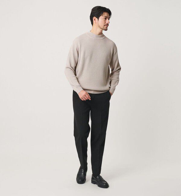 BEAUTY&YOUTH UNITED ARROWS「【WEB限定 WARDROBE SMART】マシーンウォッシャブル ウールミックス アゼ モックネック」|ニット・セーター|