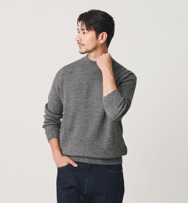 BEAUTY&YOUTH UNITED ARROWS「【WEB限定 WARDROBE SMART】マシーンウォッシャブル ウールミックス アゼ モックネック」|ニット・セーター|その他1