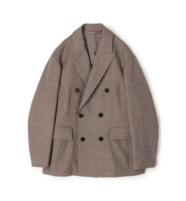 TOMORROWLAND MENS「ウールツイル ピークドラペルダブルブレステッド 6Bジャケット セットアップ対応」|テーラードジャケット|47 ブラウン