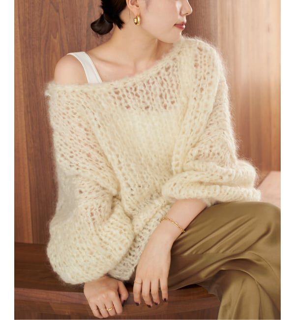 Plage「《追加》HAND KNIT ジャンボタム プルオーバー」|ニット・セーター|