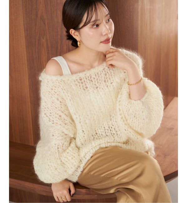 Plage「《追加》HAND KNIT ジャンボタム プルオーバー」|ニット・セーター|