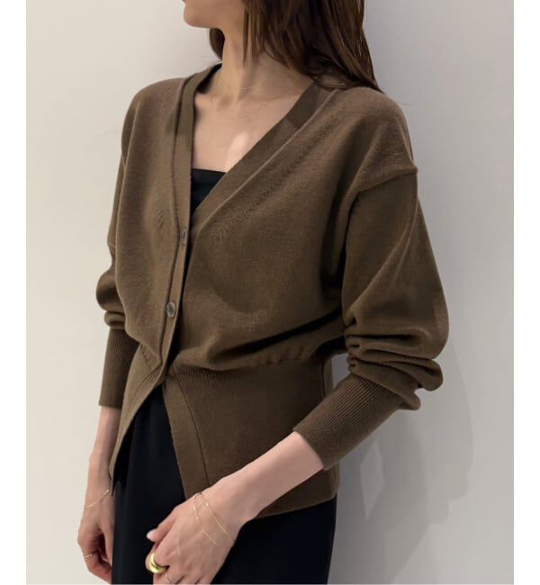 Plage「《一部店舗・WEB限定》Raffine knit カーディガン」|カーディガン|ブラウン