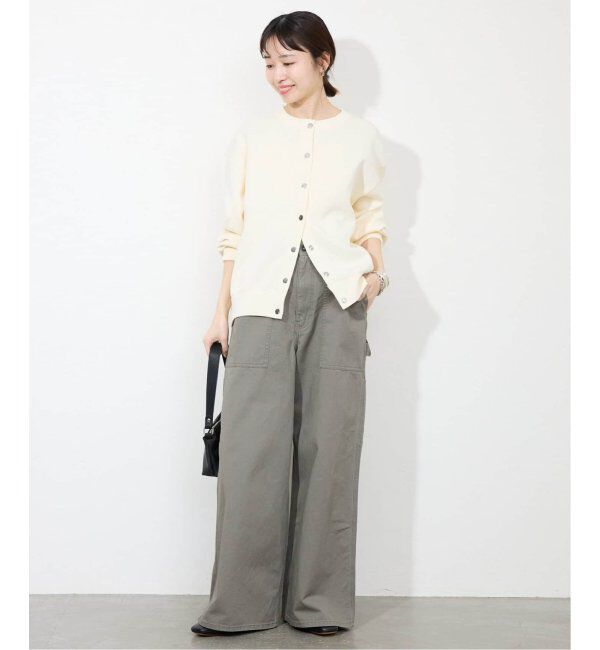 SLOBE IENA「《WEB・一部店舗限定/追加4》ダブルフェイスジャージースナップカーディガン」|カーディガン|