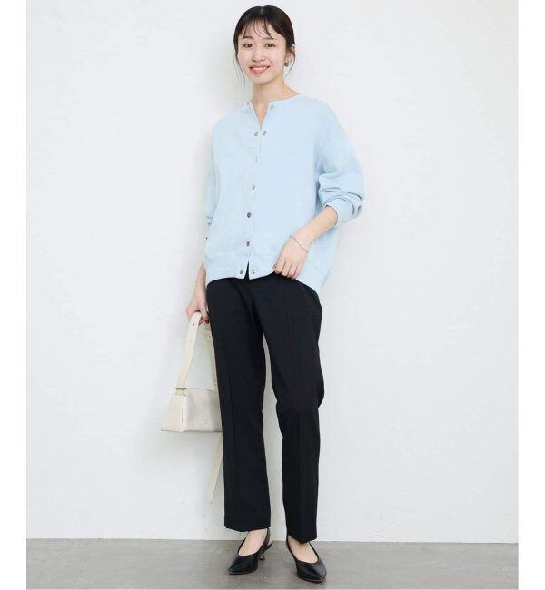 SLOBE IENA「《WEB・一部店舗限定/追加4》ダブルフェイスジャージースナップカーディガン」|カーディガン|