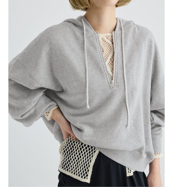 IENA LA BOUCLE「IENA LA BOUCLE ピグメントバイオジップパーカー」|パーカー|グレーA