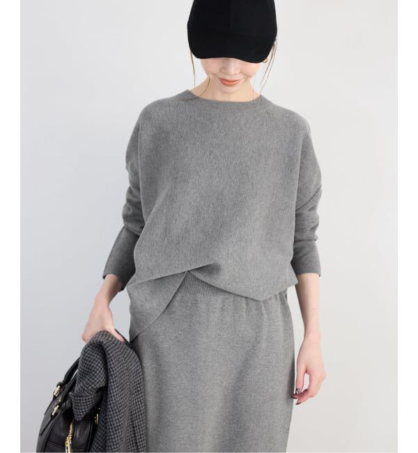 SLOBE IENA「《WEB限定カラーあり/シリーズあり/追加》コットンダブルフェイスプルオーバー」|ニット・セーター|