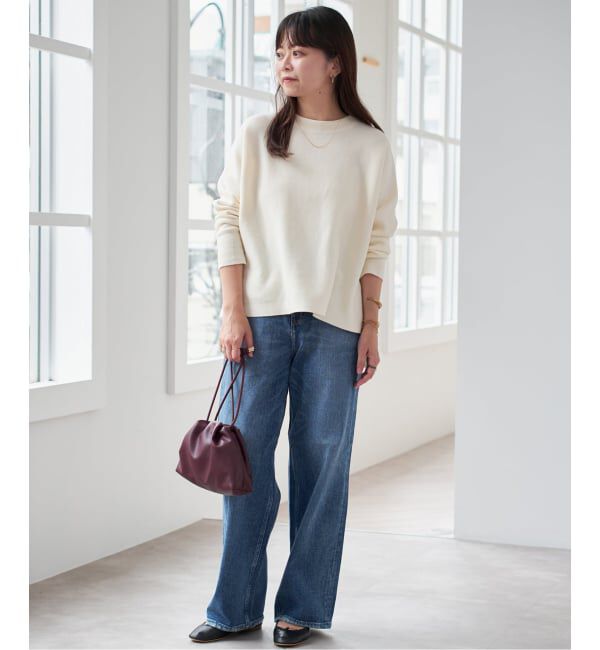 SLOBE IENA「《WEB限定カラーあり/シリーズあり/追加》コットンダブルフェイスプルオーバー」|ニット・セーター|