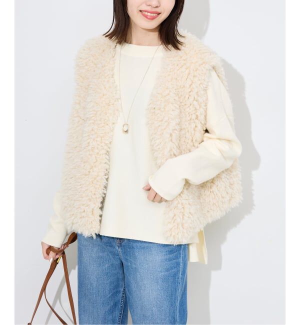 SLOBE IENA「《WEB限定カラーあり/シリーズあり/追加》コットンダブルフェイスプルオーバー」|ニット・セーター|