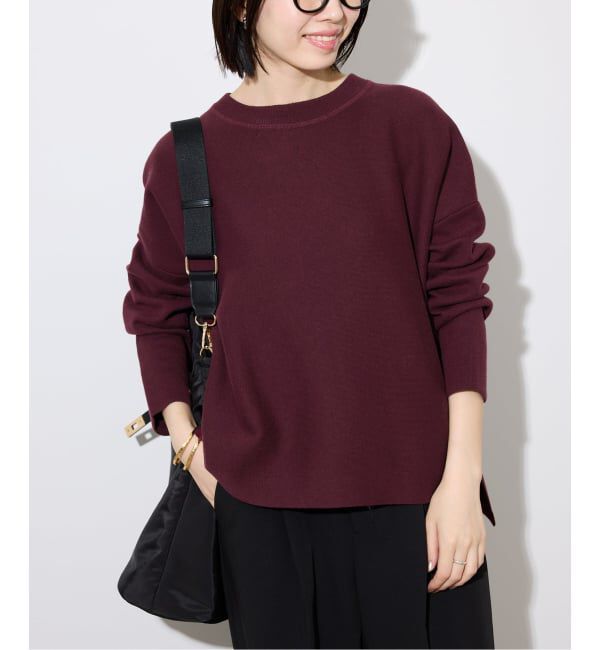 SLOBE IENA「《WEB限定カラーあり/シリーズあり/追加》コットンダブルフェイスプルオーバー」|ニット・セーター|