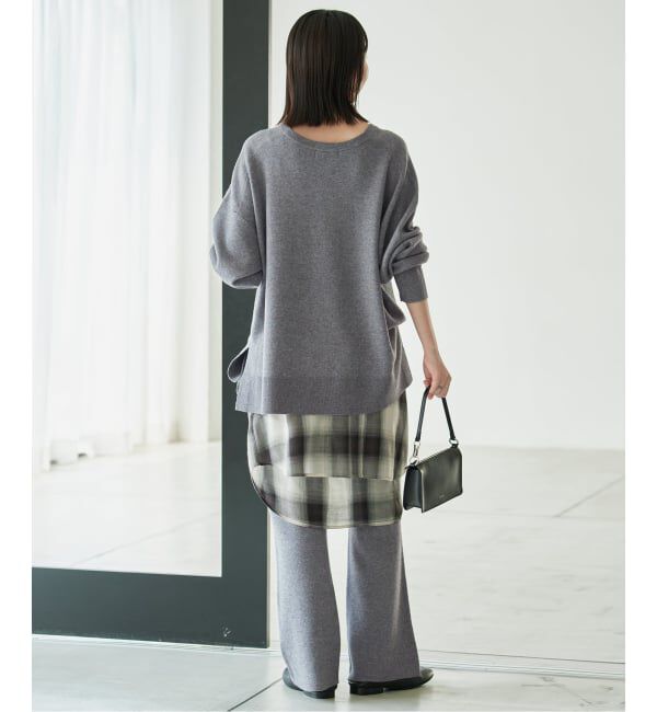 SLOBE IENA「《WEB限定/シリーズあり/予約》ウォッシャブルスムースニットパンツ」|その他|