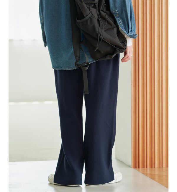 SLOBE IENA「《WEB限定/シリーズあり/予約》ウォッシャブルスムースニットパンツ」|その他|