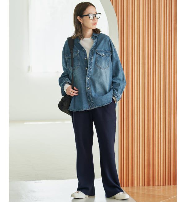 SLOBE IENA「《WEB限定/シリーズあり/予約》ウォッシャブルスムースニットパンツ」|その他|