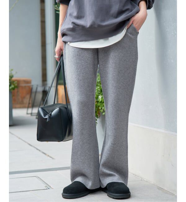 SLOBE IENA「《WEB限定/シリーズあり/予約》ウォッシャブルスムースニットパンツ」|その他|