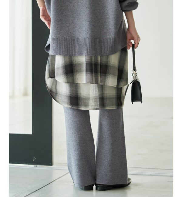 SLOBE IENA「《WEB限定/シリーズあり/予約》ウォッシャブルスムースニットパンツ」|その他|