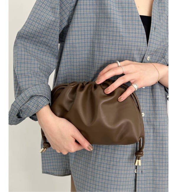 SLOBE IENA「《追加5》SLOBE 3WAY スムース巾着バッグ」|その他|