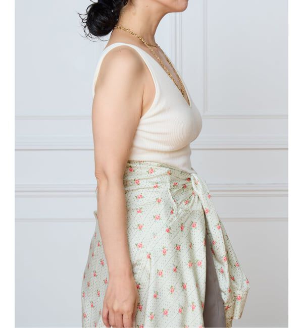 IENA LA BOUCLE「HAKUJI ハクジ ウールリブVネックタンクトップ H232630」|タンクトップ|