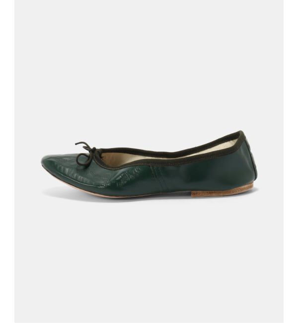 IENA「PORSELLI/ポルセリ DARK GREEN バレエシューズ」|バレエシューズ|
