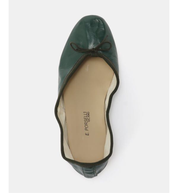IENA「PORSELLI/ポルセリ DARK GREEN バレエシューズ」|バレエシューズ|