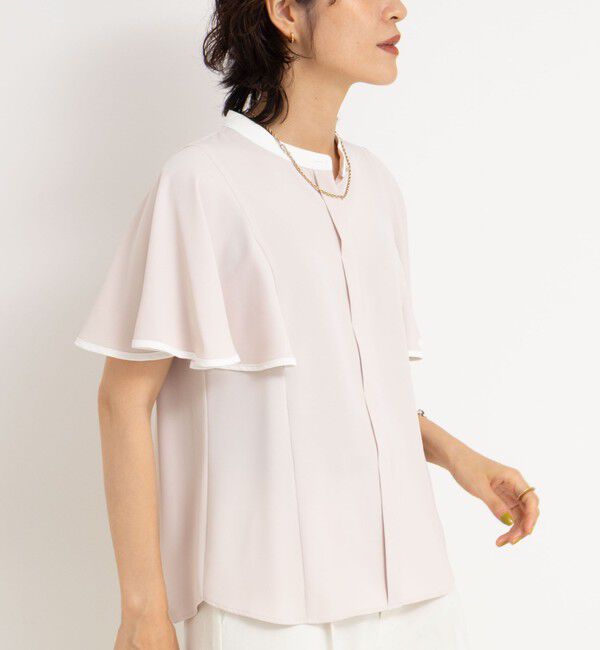 NOLLEY'S sophi「バックサテンフレアスリーブブラウス」|シャツ・ブラウス|