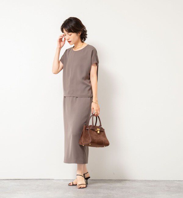 NOLLEY'S sophi「《セットアップ対応》ウォッシャブルダブルサテンイージースカート」|タイト|