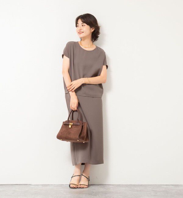 NOLLEY'S sophi「《セットアップ対応》ウォッシャブルダブルサテンイージースカート」|タイト|