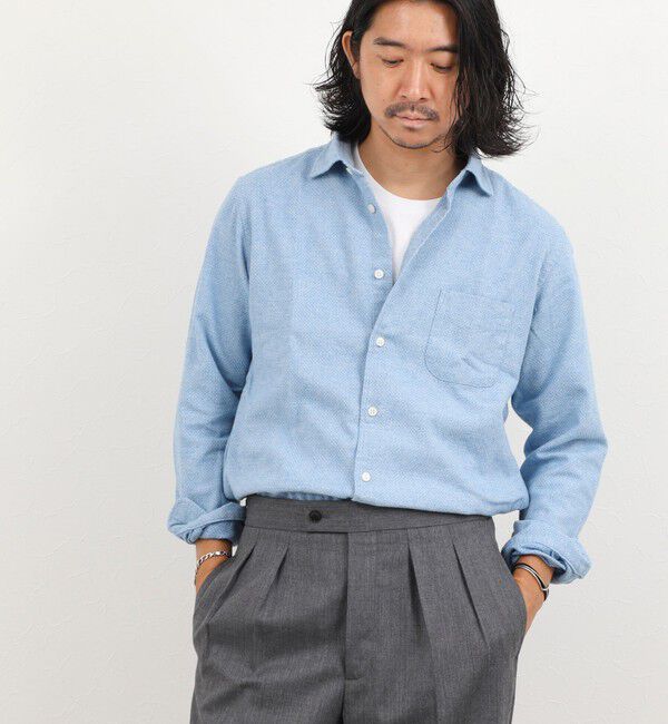 NOLLEY'S goodman「COTOLINO ドビーワイドカラーシャツ 26AW」|シャツ・ブラウス|