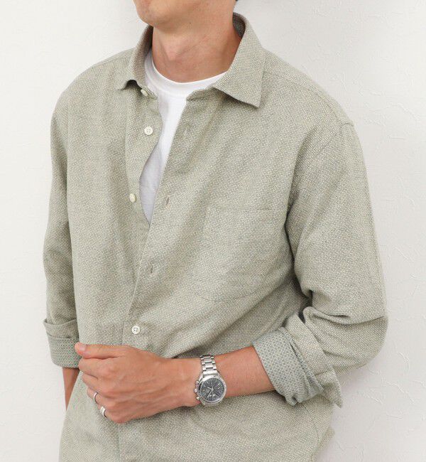NOLLEY'S goodman「COTOLINO ドビーワイドカラーシャツ 26AW」|シャツ・ブラウス|イエローグリーン