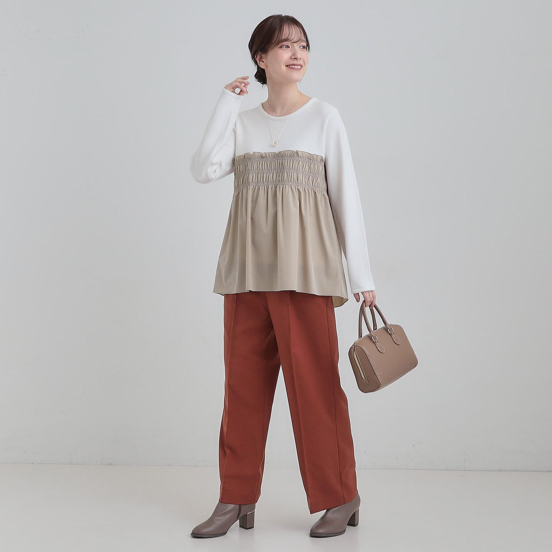 SHOO･LA･RUE「【洗濯機可/S-LL/高レビュー】上品シルエットで美しい イージーワイドパンツ」|その他|