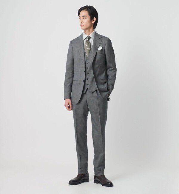 UNITED ARROWS「ピンチェック  ３ボタン スーツ  S‐MODEL」|スーツ|