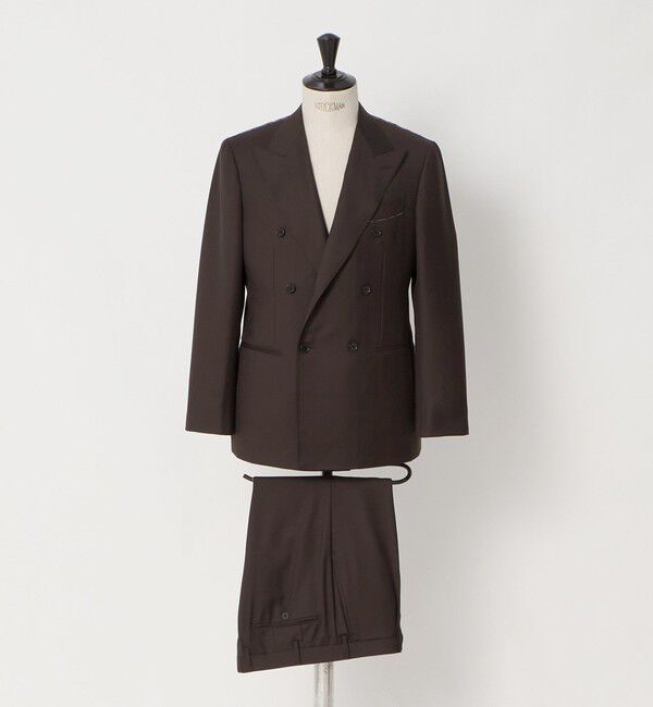 UNITED ARROWS「ブラウン シャークスキン ダブル 6ボタン スーツ MCーMODEL ヨコストレッチ」|スーツ|