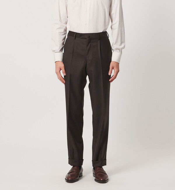 UNITED ARROWS「ブラウン シャークスキン ダブル 6ボタン スーツ MCーMODEL ヨコストレッチ」|スーツ|