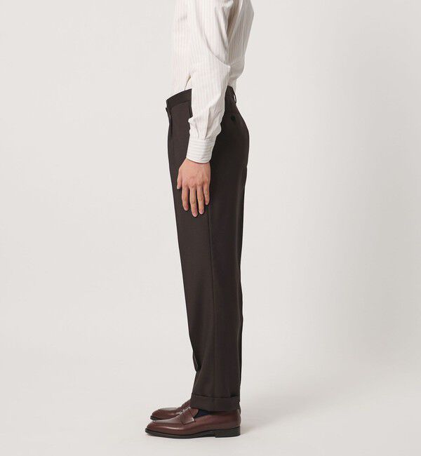 UNITED ARROWS「ブラウン シャークスキン ダブル 6ボタン スーツ MCーMODEL ヨコストレッチ」|スーツ|