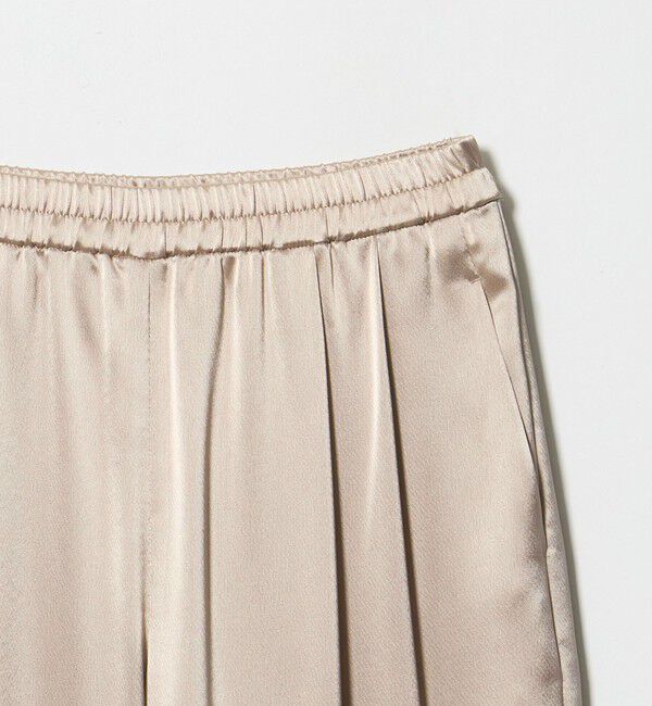 UNITED ARROWS「サテン ギャザー テーパード ワイドパンツ」|その他|