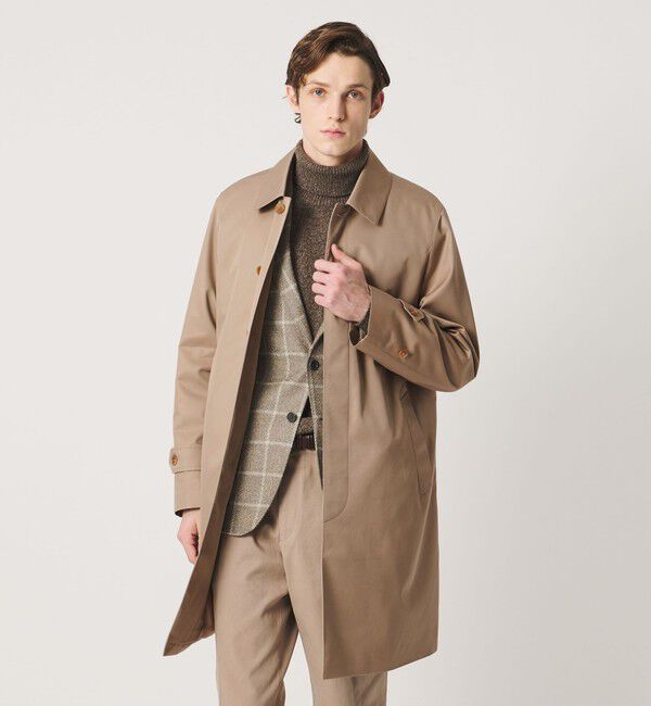 UNITED ARROWS「コットン/ポリエステル ギャバジン ステンカラーコート 撥水」|ステンカラーコート|