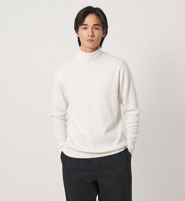 UNITED ARROWS「コットン/シルク ハイネック ニット」|ニット・セーター|