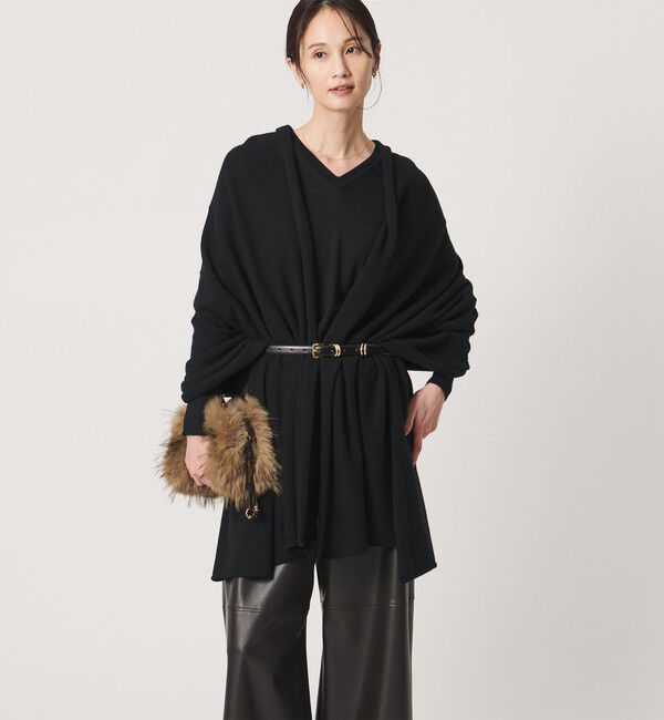 UNITED ARROWS「カシミヤ ニット ストール」|ストール|BLACK
