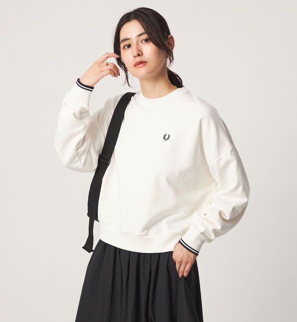 UNITED ARROWS green label relaxing「【WEB限定】＜FRED PERRY＞クルーネック ショート スウェット」|スウェット・ジャージ|OFF WHITE